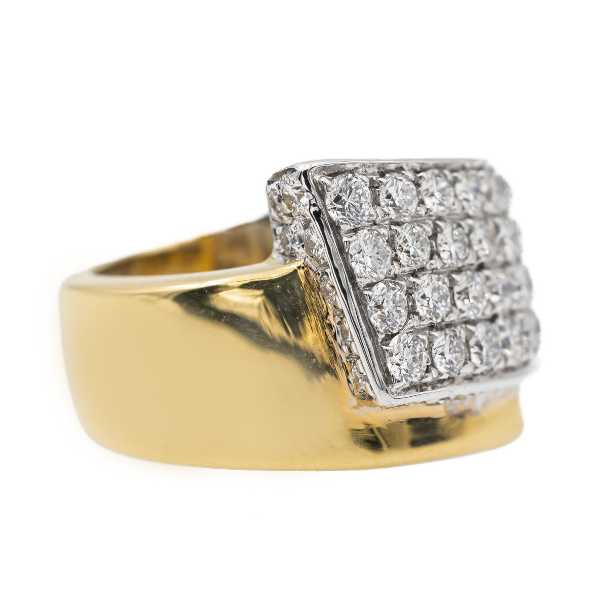 Bague en or jaune, or blanc et diamant - Castafiore