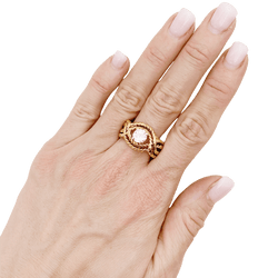 Bague en or jaune, or blanc et diamant - Castafiore