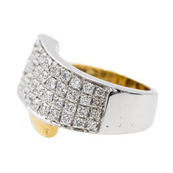 Bague en or jaune, or blanc et diamant - Castafiore