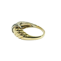 Bague en or jaune, or blanc et diamants - Castafiore