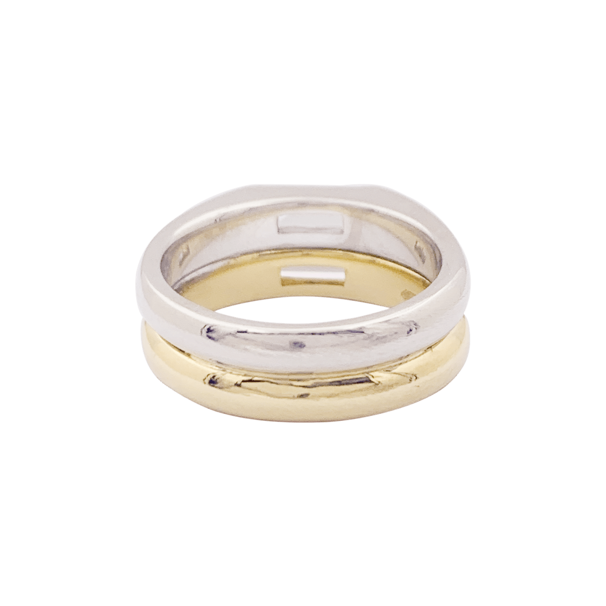 Bague en or jaune, or blanc et diamants - Castafiore