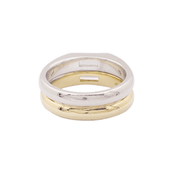 Bague en or jaune, or blanc et diamants - Castafiore