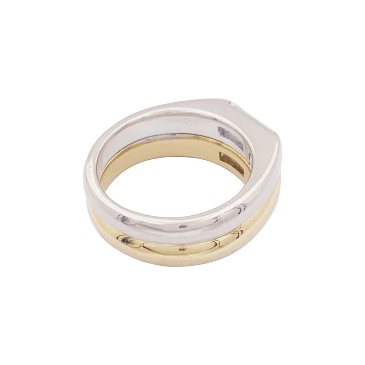 Bague en or jaune, or blanc et diamants - Castafiore