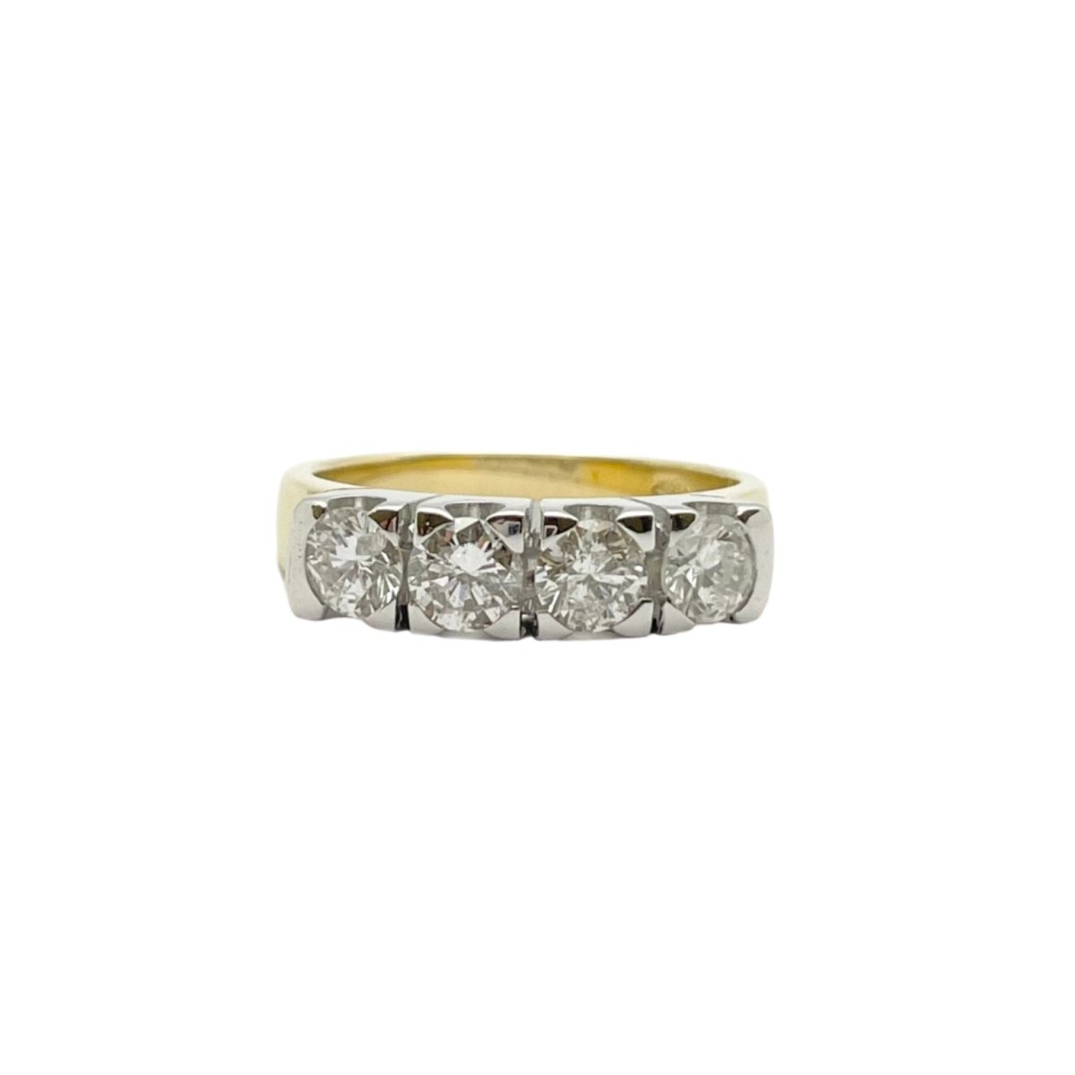 Bague en or jaune, or blanc et diamants - Castafiore
