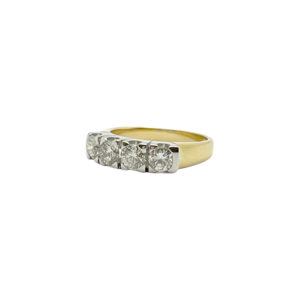 Bague en or jaune, or blanc et diamants - Castafiore