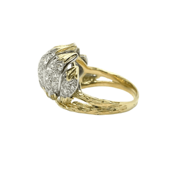 Bague en or jaune, or blanc et diamants - Castafiore