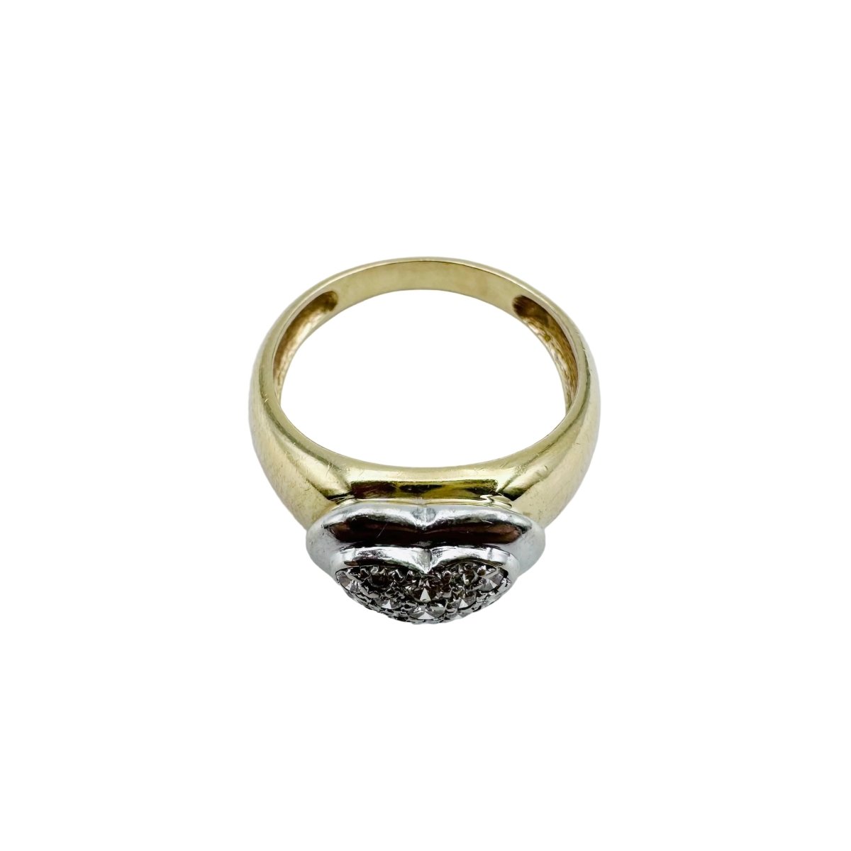 Bague en or jaune, or blanc et diamants - Castafiore
