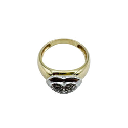 Bague en or jaune, or blanc et diamants - Castafiore