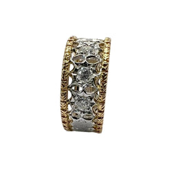 Bague en or jaune, or blanc et diamants - Castafiore