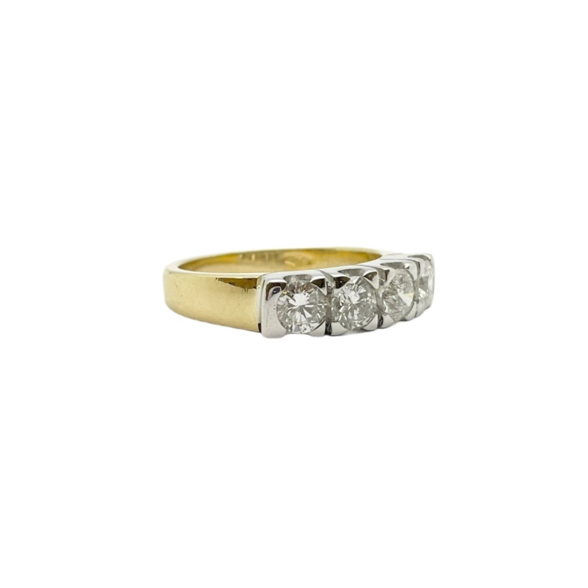 Bague en or jaune, or blanc et diamants - Castafiore