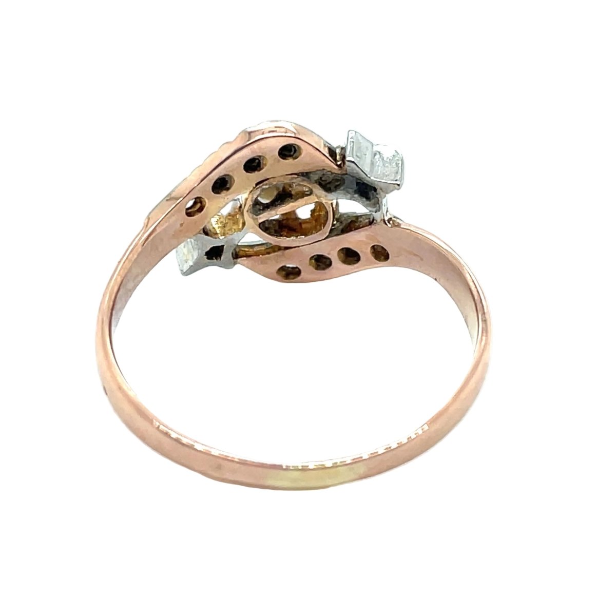 Bague en or jaune, or blanc, perle et diamants - Castafiore