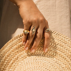 Bague en or jaune, or blanc, perle et diamants - Castafiore