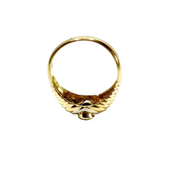 Bague en or jaune, or blanc, saphir, et diamants - Castafiore