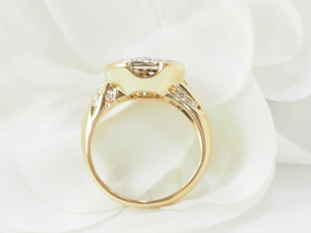 Bague en or jaune pavage de diamants - Castafiore