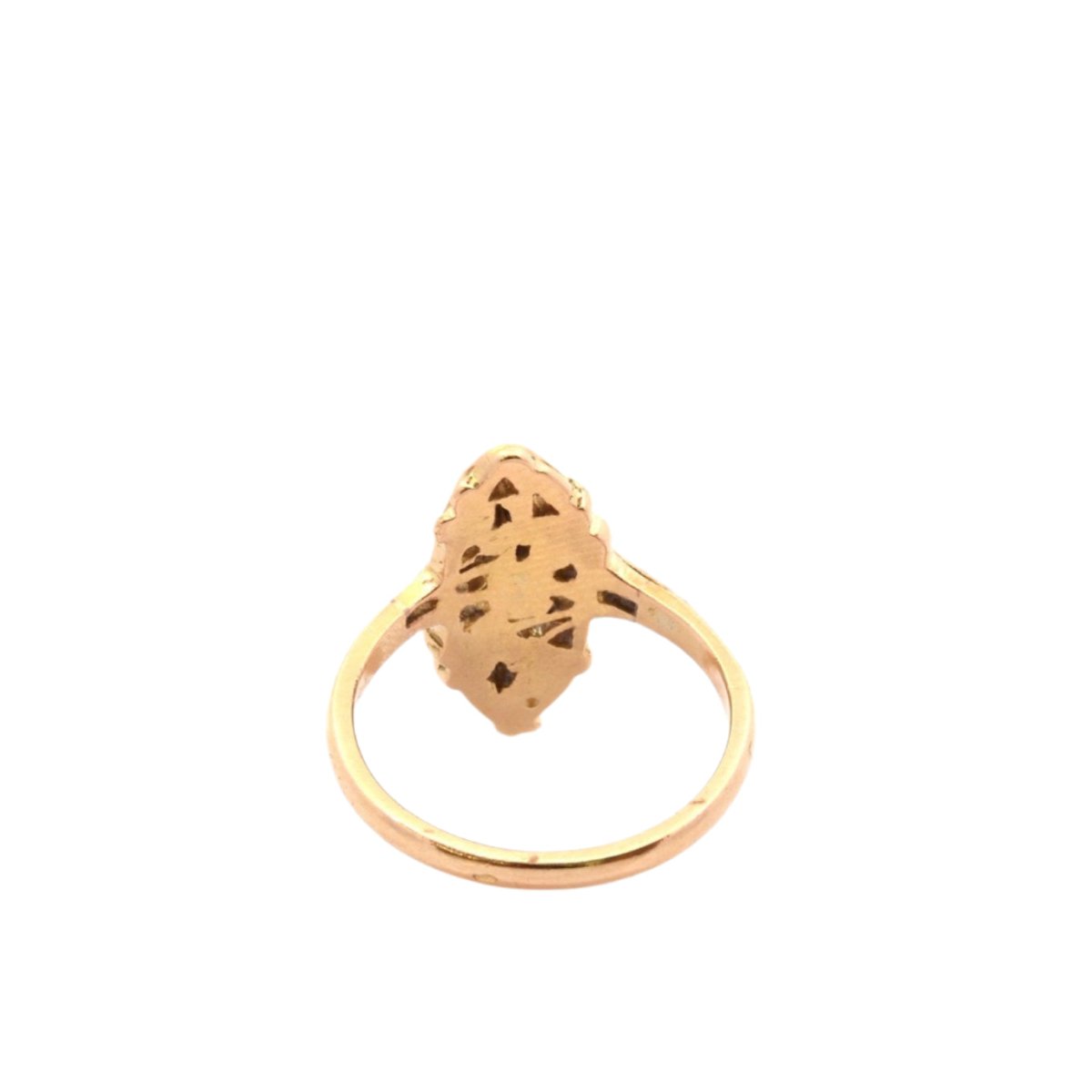 Bague en or jaune, perle et diamants - Castafiore