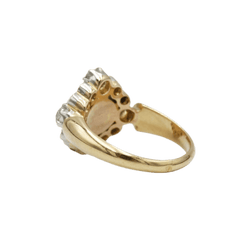 Bague en or jaune, perle et diamants - Castafiore