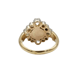 Bague en or jaune, perle et diamants - Castafiore