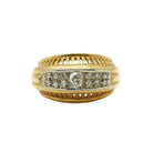 Bague en or jaune, platine et diamant - Castafiore