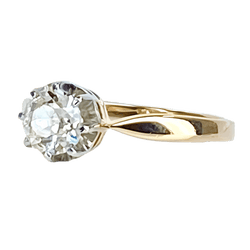 Bague en or jaune, platine et diamant - Castafiore