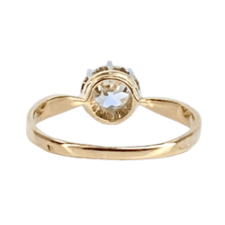 Bague en or jaune, platine et diamant - Castafiore