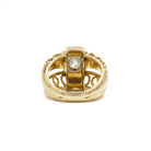 Bague en or jaune, platine et diamant - Castafiore