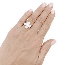 Bague en or jaune, platine et diamants - Castafiore