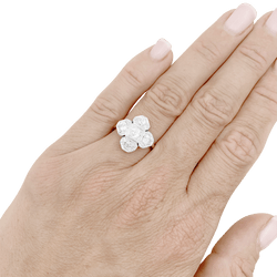 Bague en or jaune, platine et diamants - Castafiore