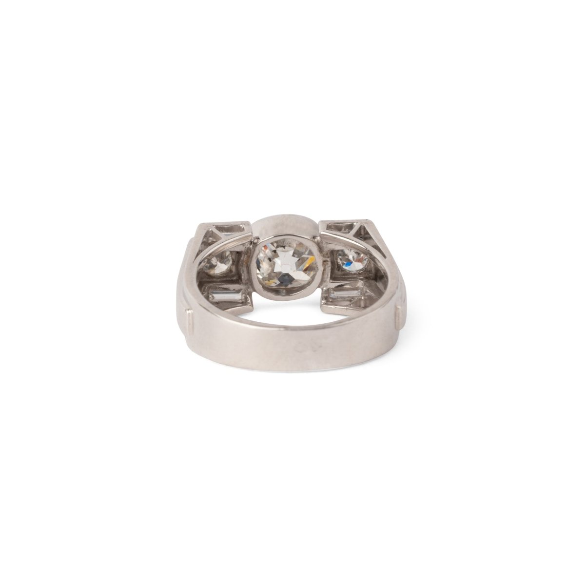 Bague en or jaune, platine et diamants - Castafiore