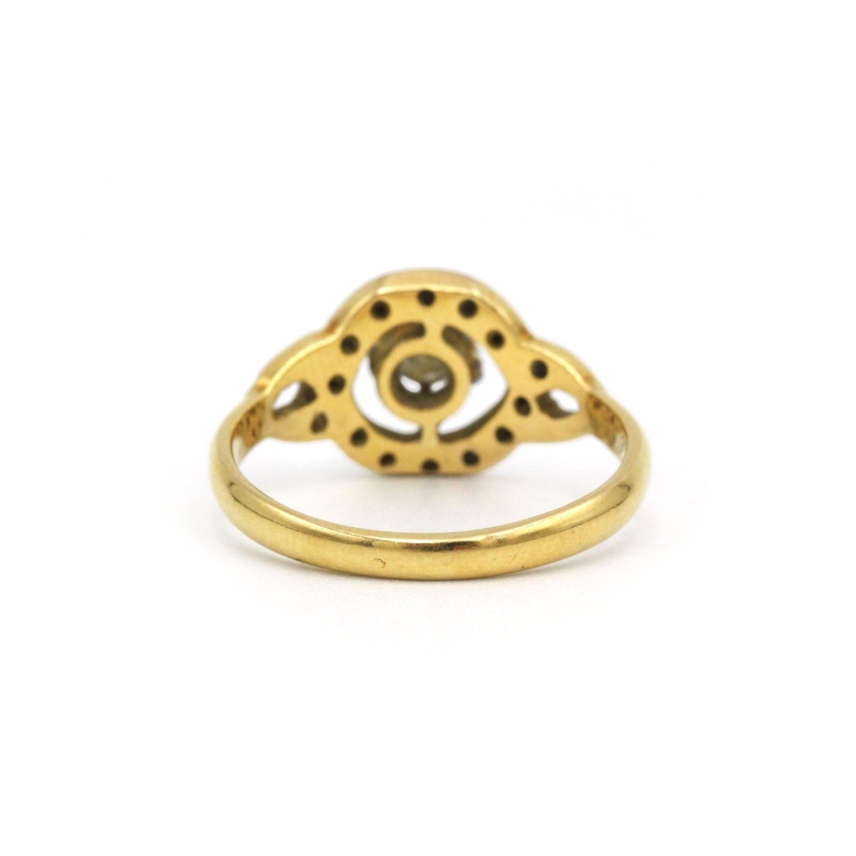 Bague en or jaune, platine et diamants - Castafiore