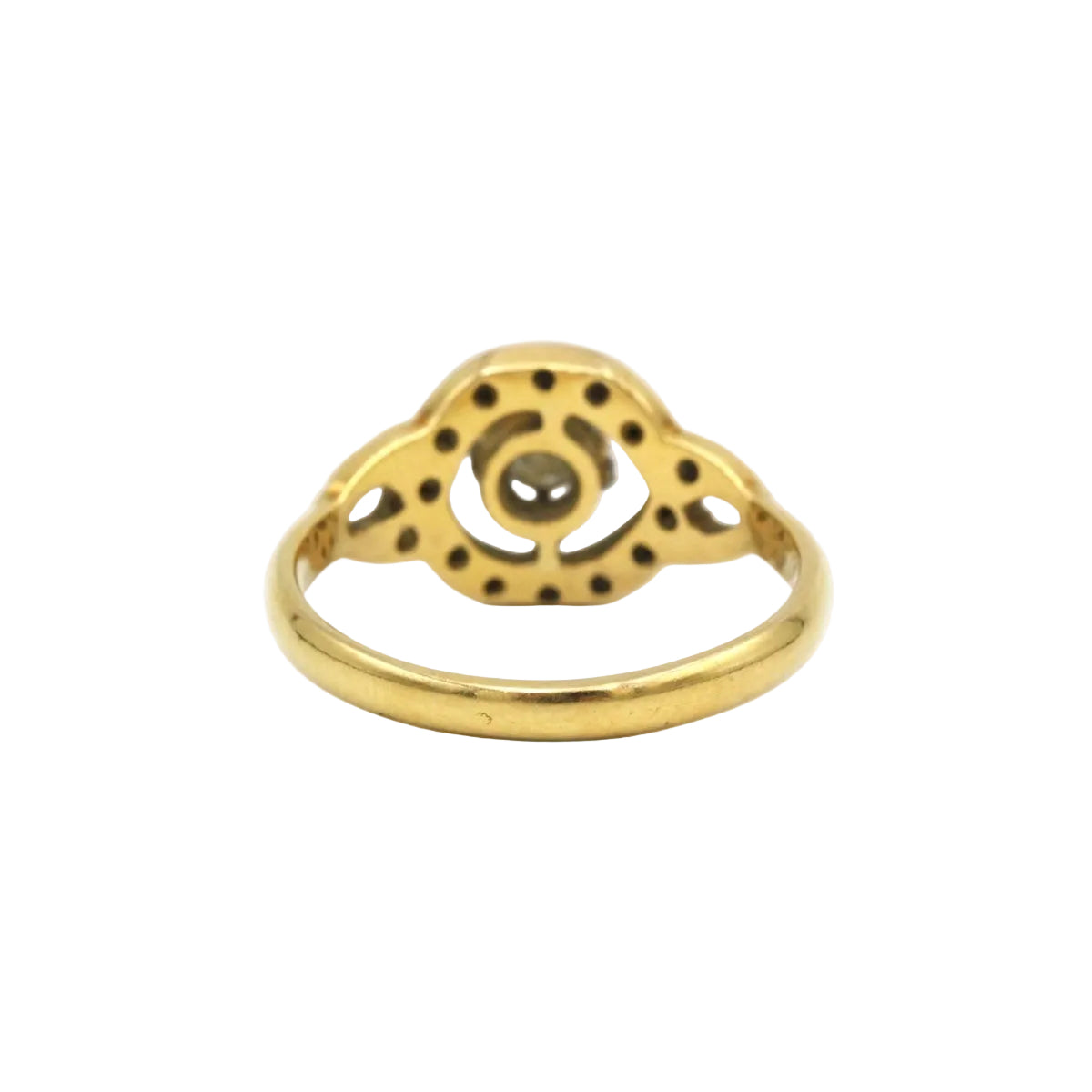 Bague en or jaune, platine et diamants - Castafiore