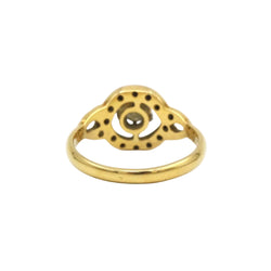 Bague en or jaune, platine et diamants - Castafiore