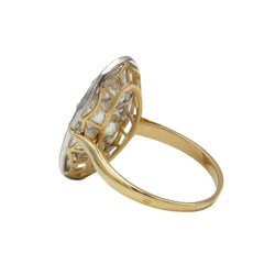 Bague en or jaune, platine et diamants - Castafiore