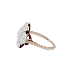 Bague en or jaune, platine et diamants - Castafiore