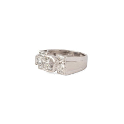 Bague en or jaune, platine et diamants - Castafiore