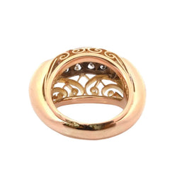 Ring vintage diamonds in gold and paltinium