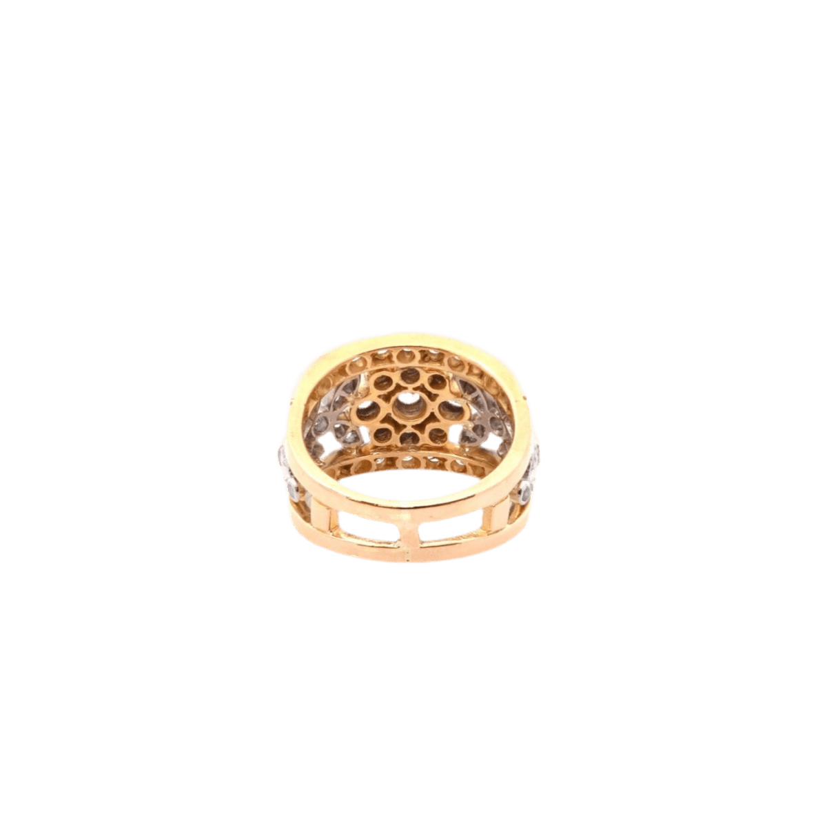 Bague en or jaune, platine et diamants - Castafiore
