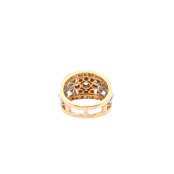 Bague en or jaune, platine et diamants - Castafiore