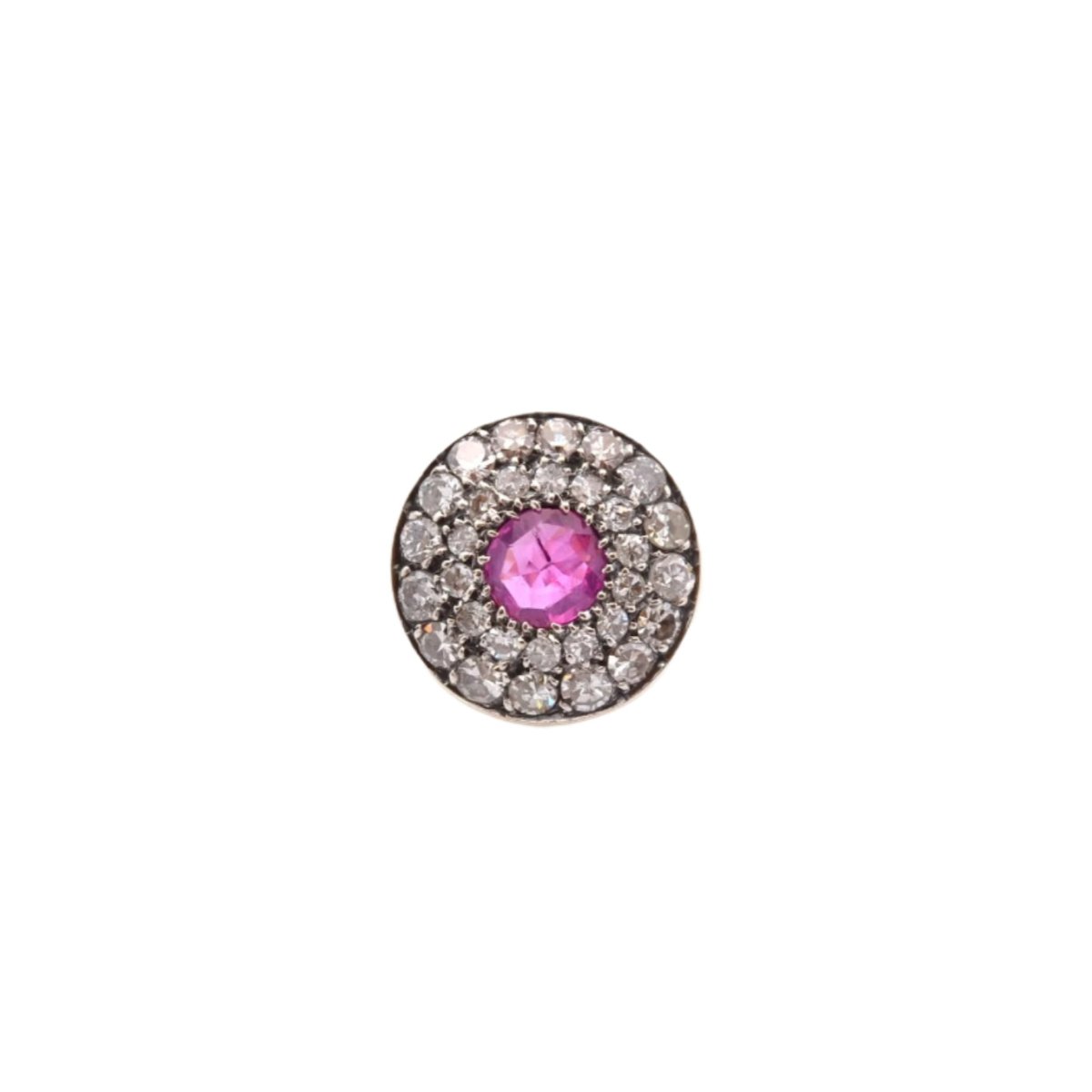 Bague en or jaune, platine, rubis et diamants - Castafiore