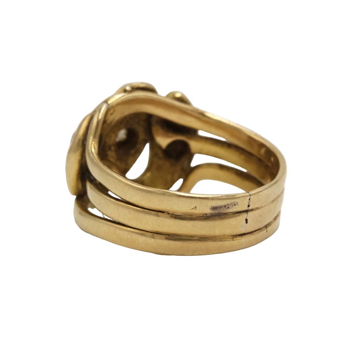 Bague en or jaune, rubis et diamants - Castafiore