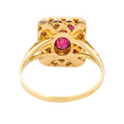 Bague en or jaune, rubis et diamants - Castafiore