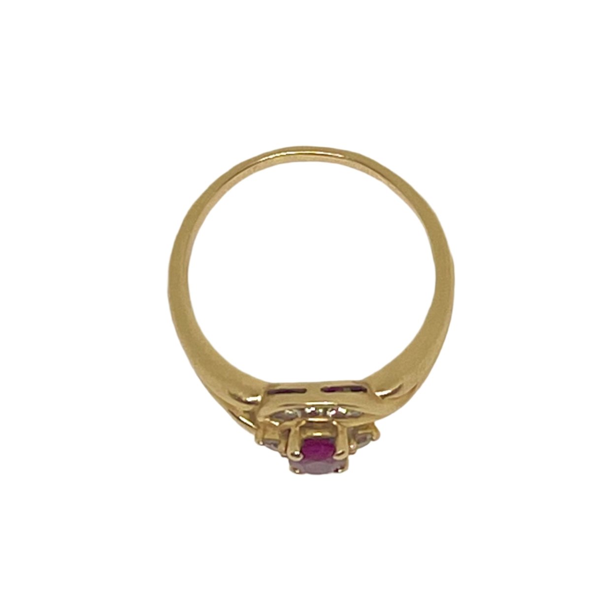 Bague en or jaune, rubis et diamants - Castafiore