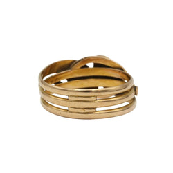 Bague en or jaune, rubis et saphir - Castafiore
