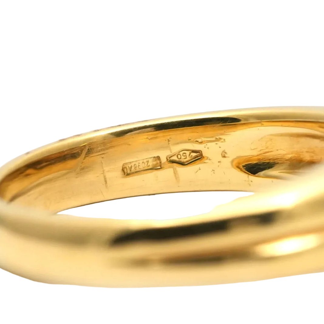 Bague en or jaune, saphir et diamants - Castafiore