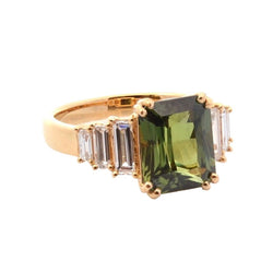 Bague en or jaune, saphir, et diamants - Castafiore