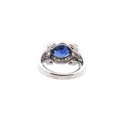 Bague en or jaune, saphir et diamants - Castafiore