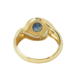 Bague en or jaune, saphir, et diamants - Castafiore