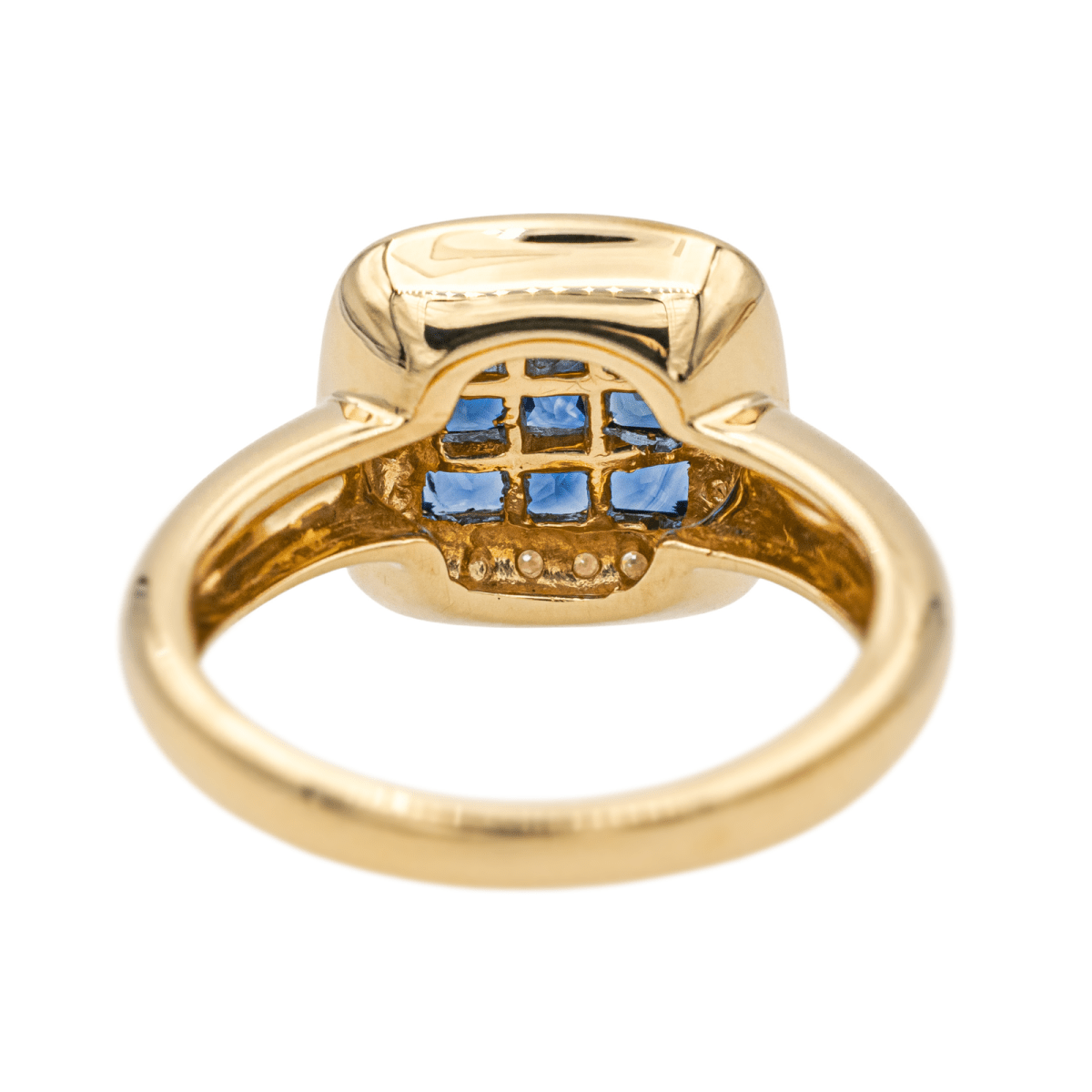 Bague en or jaune, saphirs et diamants - Castafiore
