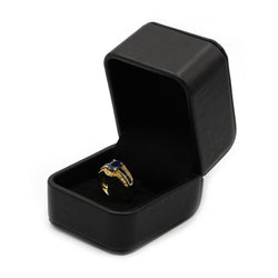 Bague en or jaune, saphirs et diamants - Castafiore