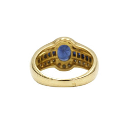Bague en or jaune, saphirs et diamants - Castafiore