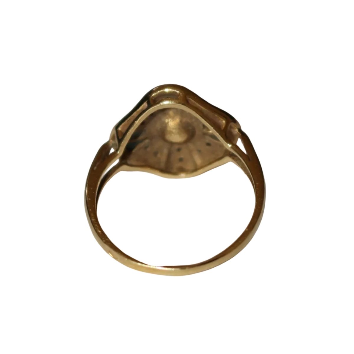 Bague en or jaune, saphirs, perle et diamants - Castafiore